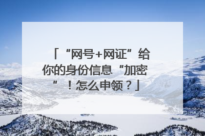 “网号+网证”给你的身份信息“加密”！怎么申领？