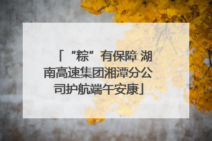 “粽”有保障 湖南高速集团湘潭分公司护航端午安康