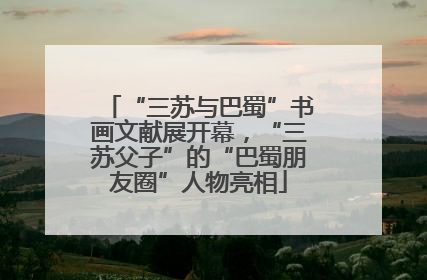 “三苏与巴蜀”书画文献展开幕，“三苏父子”的“巴蜀朋友圈”人物亮相