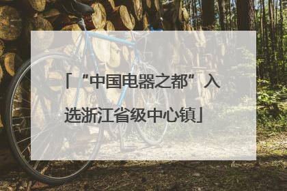 “中国电器之都”入选浙江省级中心镇