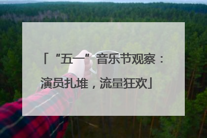 “五一”音乐节观察：演员扎堆，流量狂欢