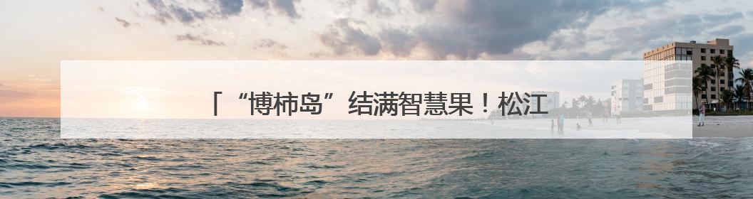 “博柿岛”结满智慧果！松江这所学校的学生在校园里探险