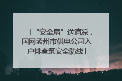“安全扇”送清凉，国网孟州市供电公司入户排查筑安全防线