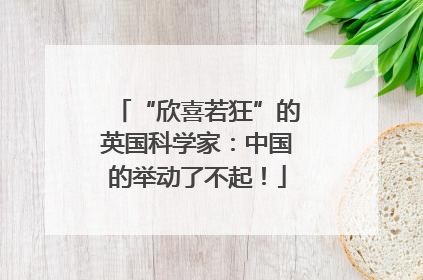 “欣喜若狂”的英国科学家：中国的举动了不起！