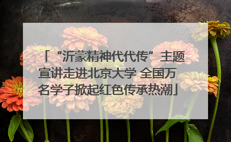“沂蒙精神代代传”主题宣讲走进北京大学 全国万名学子掀起红色传承热潮