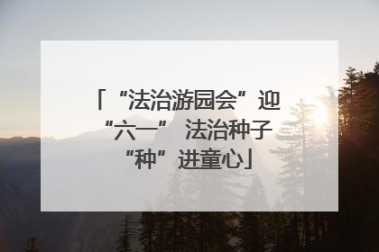 “法治游园会”迎“六一” 法治种子“种”进童心