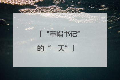 “草帽书记”的“一天”