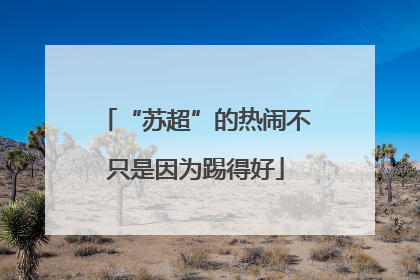 “苏超”的热闹不只是因为踢得好