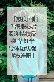 热度回归？港股芯片股迎持续反弹 华虹半导体短线强势5连阳