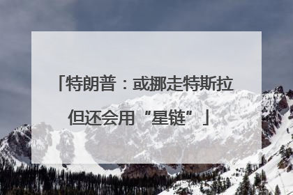 特朗普：或挪走特斯拉 但还会用“星链”