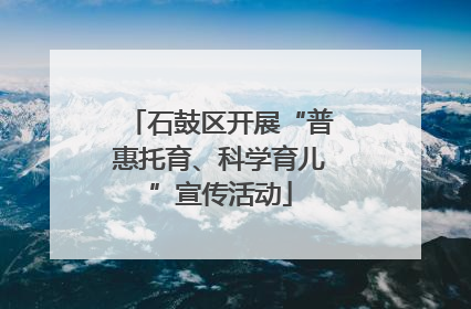 石鼓区开展“普惠托育、科学育儿”宣传活动