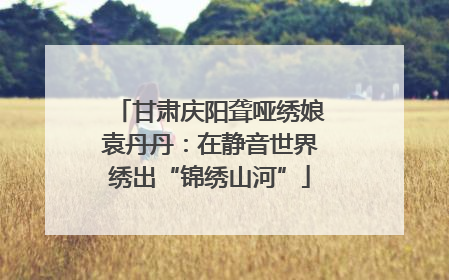 甘肃庆阳聋哑绣娘袁丹丹：在静音世界绣出“锦绣山河”