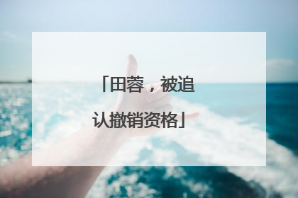 田蓉，被追认撤销资格