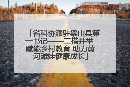 省科协派驻梁山县第一书记——三措并举 赋能乡村教育 助力黄河滩娃健康成长