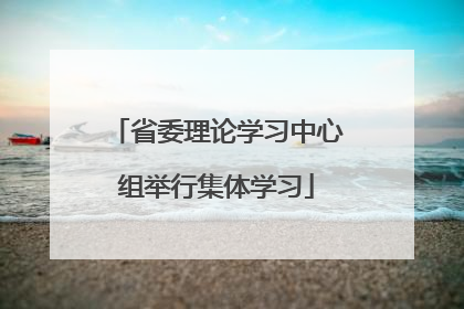 省委理论学习中心组举行集体学习
