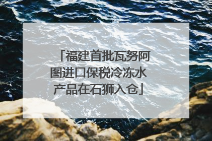 福建首批瓦努阿图进口保税冷冻水产品在石狮入仓