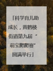 科学育儿助成长，黄鹤楼街道第九届“萌宝爬爬赛”圆满举行