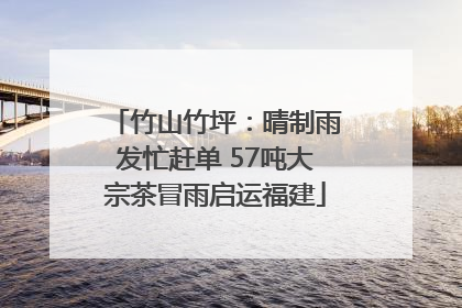 竹山竹坪：晴制雨发忙赶单 57吨大宗茶冒雨启运福建