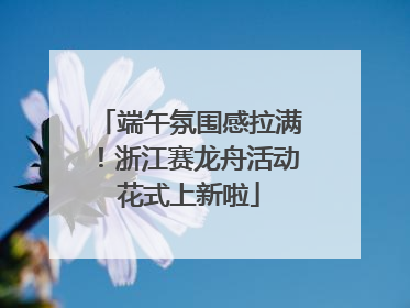 端午氛围感拉满！浙江赛龙舟活动花式上新啦