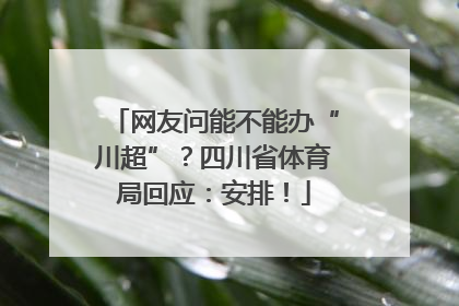 网友问能不能办“川超”？四川省体育局回应：安排！