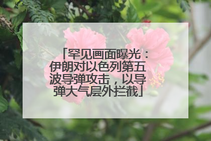 罕见画面曝光：伊朗对以色列第五波导弹攻击，以导弹大气层外拦截