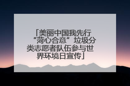 美丽中国我先行 “菏心合意”垃圾分类志愿者队伍参与世界环境日宣传