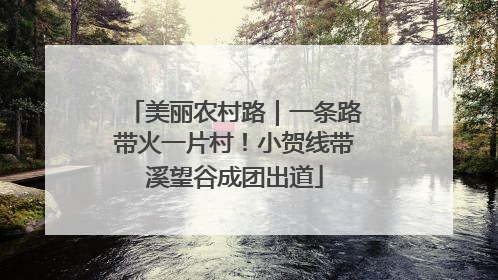 美丽农村路｜一条路带火一片村！小贺线带溪望谷成团出道