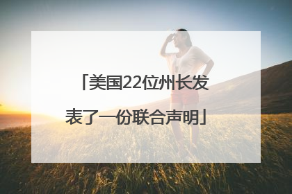 美国22位州长发表了一份联合声明