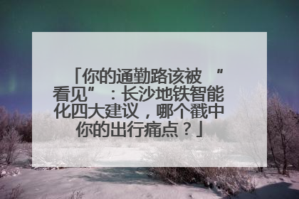 你的通勤路该被 “看见”：长沙地铁智能化四大建议，哪个戳中你的出行痛点？