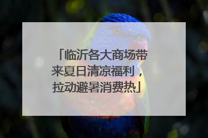 临沂各大商场带来夏日清凉福利，拉动避暑消费热