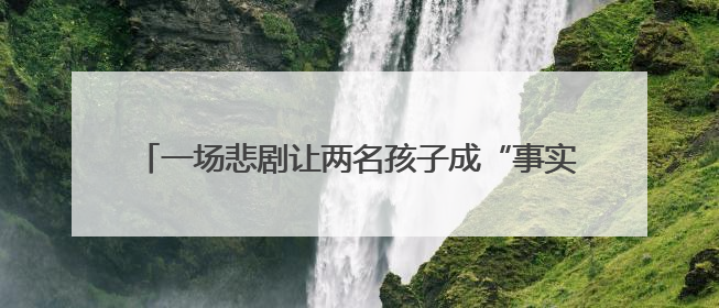 一场悲剧让两名孩子成“事实孤儿”，一次救助让希望重燃