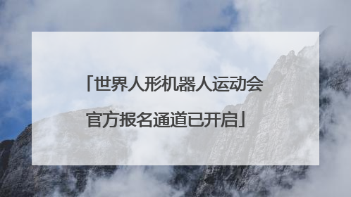 世界人形机器人运动会官方报名通道已开启