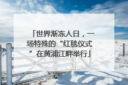 世界渐冻人日，一场特殊的“红毯仪式”在黄浦江畔举行