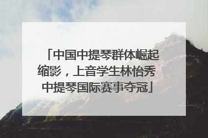 中国中提琴群体崛起缩影，上音学生林怡秀中提琴国际赛事夺冠