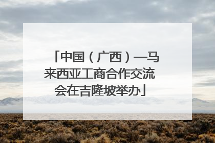 中国（广西）—马来西亚工商合作交流会在吉隆坡举办