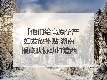 他们给高原孕产妇发放补贴 湖南援藏队协助打造西藏首家高原产儿协同中心