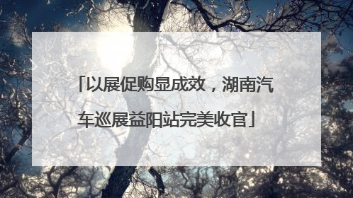以展促购显成效，湖南汽车巡展益阳站完美收官
