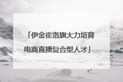 伊金霍洛旗大力培育电商直播复合型人才