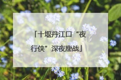 十堰丹江口“夜行侠”深夜鏖战
