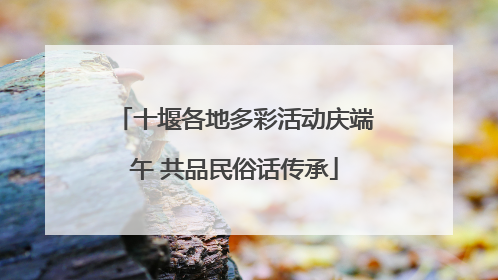 十堰各地多彩活动庆端午 共品民俗话传承