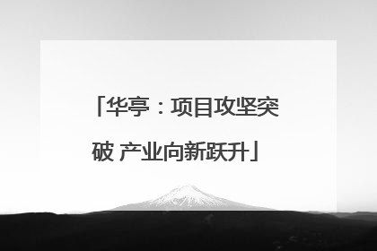 华亭：项目攻坚突破 产业向新跃升