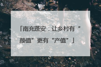 南充蓬安：让乡村有“颜值”更有“产值”