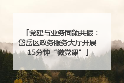 党建与业务同频共振：岱岳区政务服务大厅开展15分钟“微党课”