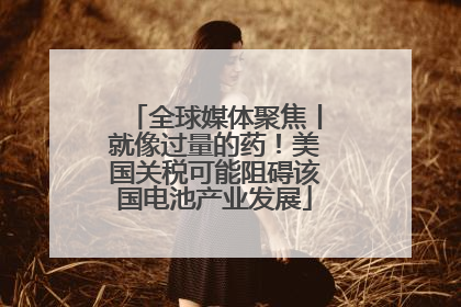 全球媒体聚焦丨就像过量的药！美国关税可能阻碍该国电池产业发展