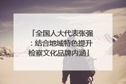 全国人大代表张强：结合地域特色提升检察文化品牌内涵