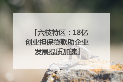 六枝特区：18亿创业担保贷款助企业发展提质加速