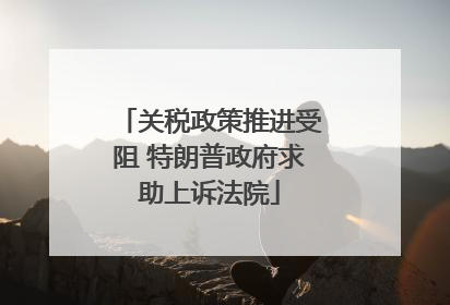 关税政策推进受阻 特朗普政府求助上诉法院