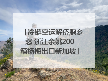 冷链空运解侨胞乡愁 浙江余姚200箱杨梅出口新加坡