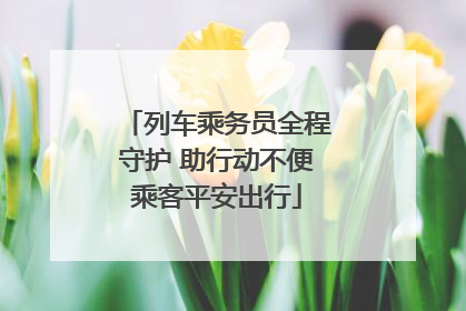 列车乘务员全程守护 助行动不便乘客平安出行