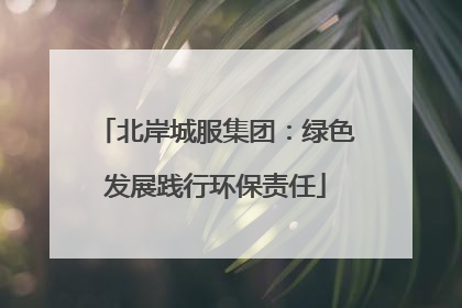 北岸城服集团：绿色发展践行环保责任